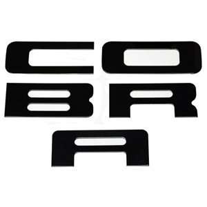  03 04 Mustang Cobra Black Stainless Bumper Insert Letters 