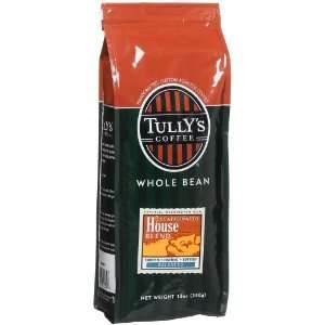 Tullys Coffee Decaf House, Whole Bean, 12 Ounce Bag  
