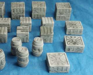 19 pc SCI FI CONTAINERS 28mm Wargame Terrain Wargaming  