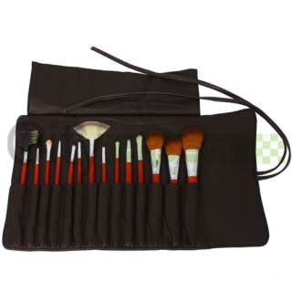 14 Pcs Cosmetic Brown Makeup Brush Eyeshadow Blush Lip Brush Set 