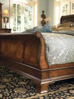 Mahogany Queen Size French Sleigh Bed  