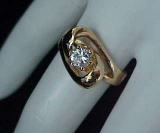 carat BRILLIANT cut LOVE KNOT 14k Gold ep Ring Sz6  