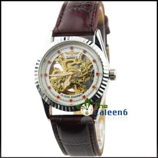   Mechanical Leather Hollow Men Luxury Watches 2 Colors With Box 803