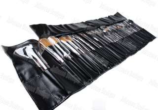 New 34 pc Studio Pro Makeup Brush Set Kit Black Pouch  
