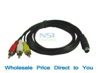 PC DVD Laptop 7 Pin S video to TV HDTV 3 RCA Male Cable  