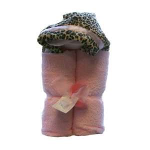  Pink/cheetah Hooded Towel