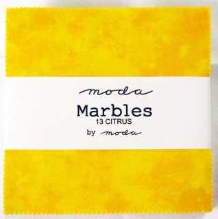 Moda MARBLES CITRUS 5 Charm Pack Fabric Quilting Squares 9880PP 13 