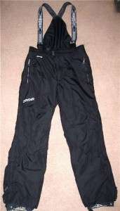 Spyder XT Black Waterproof Ski Bib Pants Mens Large  