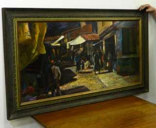   Mottola Original Oil Painting on Wood/Masonite. Mexican Village/Market