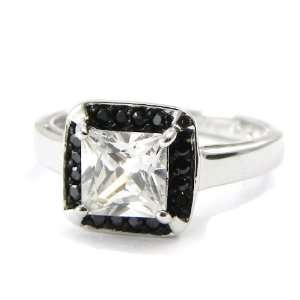  Silver ring Romy black.   Taille 58 Jewelry