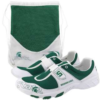 Michigan State Spartans White Green PIRO Tennis Shoes 845789009802 