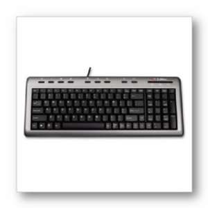  Labtec Ultra Flat Keyboard   Silver/Black Electronics