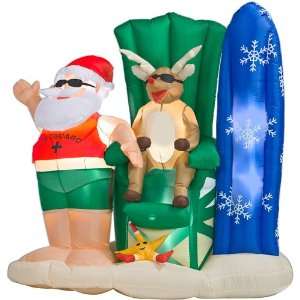   Surfboard5 Ft. Animated Christmas Airblown Inflatable 