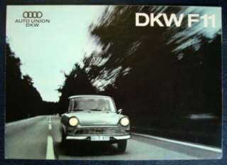 AUTO UNION   DKW F11 CAR SALES BROCHURE C 1962.  