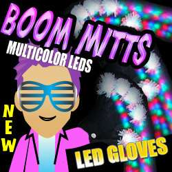 NEW BOOM Magic Mitts LED Gloves Rave Flashing Hands  