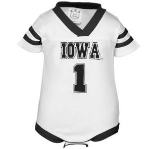  Iowa Hawkeyes #1 Infant White Cotton Football Jersey 