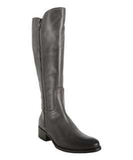 Alberto Fermani anthracite leather mid calf double zip boots   