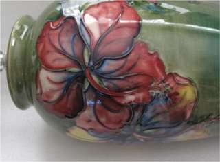 SUPERB MOORCROFT LAMP IN ORCHID PATTERN 1950S  