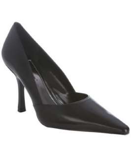 BCBGeneration black leather Katchen exaggerated toe pumps   