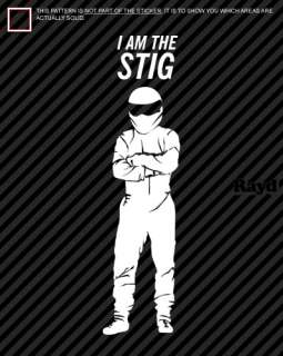 am the STIG Sticker Decal Die Cut top gear (23 Tall)  