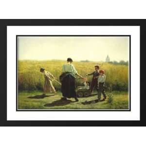  Breton, Jules 40x28 Framed and Double Matted The Departure 
