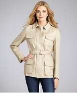 Loro Piana almodine twill belted flap pocket jacket style# 319670801