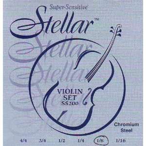  Super Sensitive Violin Set Plain E Stellar 1/8 Size 