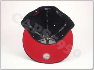  Red Sox 5950 Fitted Hat New Era Cap 59Fifty MLB Baseball Black & Red 