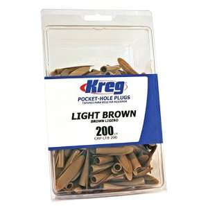  Kreg CAP LTB 200 Light Brown Plastic Plugs 200 Count