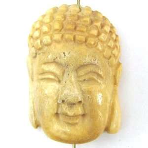    37mm ox bone carved buddhist kwan yin pendant bead