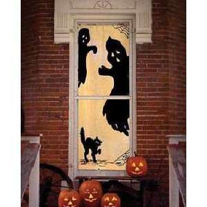Heritage Lace Halloween Spooky Ghosts Scenic Panel Curtain 38 x 84 