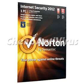 Norton Internet Security 2012 Retail 1 PC User / 1 Year (New Sealed 