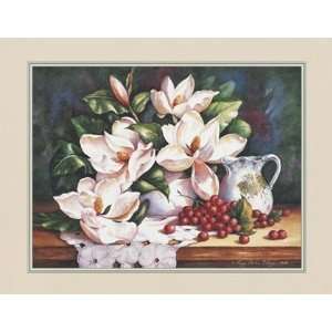  Magnolias And Pitcher by Peggy Thatch Sibley 28x22