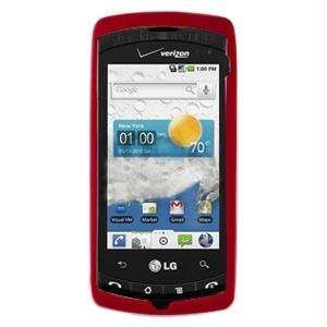  LG Ally (VS740), Rubberized Red SnapOn Cover Cell Phones 