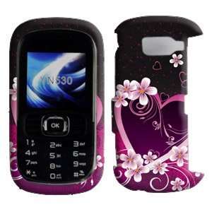  Pink with Purple Lover Flower Heart Rubber Texture LG 
