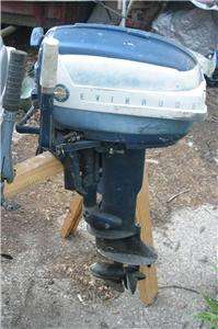 1958 EVINRUDE 18hp Outboard Boat Motor 2 Line Tank  