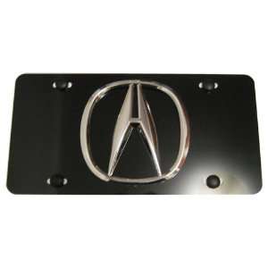  Acura Large Logo Aluminum Black Front License Plate 