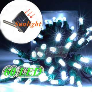 60 LED 10M Solar String Fairy Lights Xmas Outdoor Party  