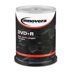 Innovera DVD R Discs Hub Printable 4.7GB 16x Spindle Silver 100/Pack 