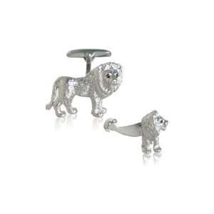  Lion Cufflinks with Swarovski Eyes Jewelry