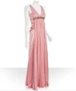 Mignon peony silk chiffon and satin crystal embellished gown style 