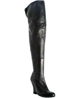 Miu Miu black nappa stretch over the knee boots