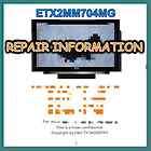 REPAIR INFORMATION for PANASONIC ETX2MM704MG POWER SUPPLY BOARD