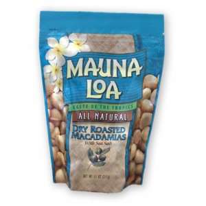 Mauna Loa Macadamia Nuts, Dry Roasted, LARGE 11 Ounce (Resealable Bag)