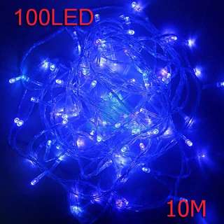   100 LED 10M Blue String Fairy Lights Xmas Lamp Wedding & Party 220V W