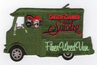 Iron On Embroidered Patch Cheech and Chong Up In Smoke Fiber Weed Van 