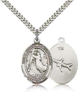 Sterling Silver St. Joseph Of Cupertino Medal Patron Sa  