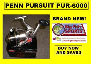 PENN PURSUIT PUR6000 Fishing Spinning Reel FREE SHIP  