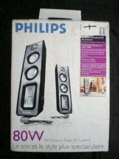 Philips MMS321 2.0 Channel Multimedia Speakers 80w Music for  PC TV 