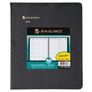 AT A GLANCE Notetaker Recycled Monthly Planner, 9 x 11 Inches, Black 